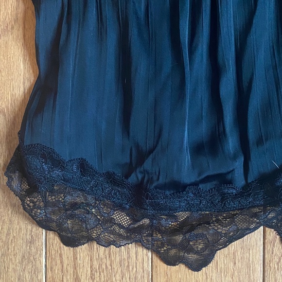 Anthropologie Black Lace Trim Sleeveless Top - Picture 5 of 9